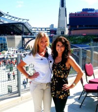 Pregame photo with television producer Rachel